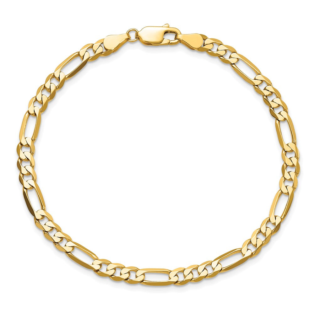 10K 4.75mm Flat Figaro Chain - Product Photo