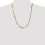10K 5.25mm Flat Figaro Chain - Product Photo