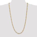 10K 5.25mm Flat Figaro Chain - Product Photo