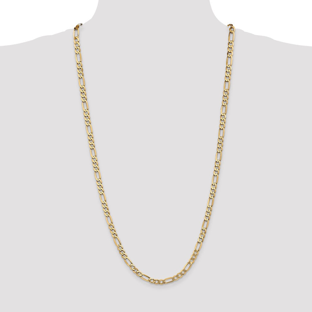 10K 5.25mm Flat Figaro Chain - Product Photo