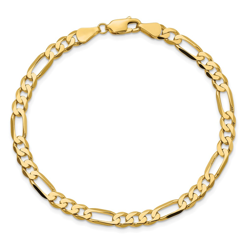 10K 5.25mm Flat Figaro Chain - Product Photo