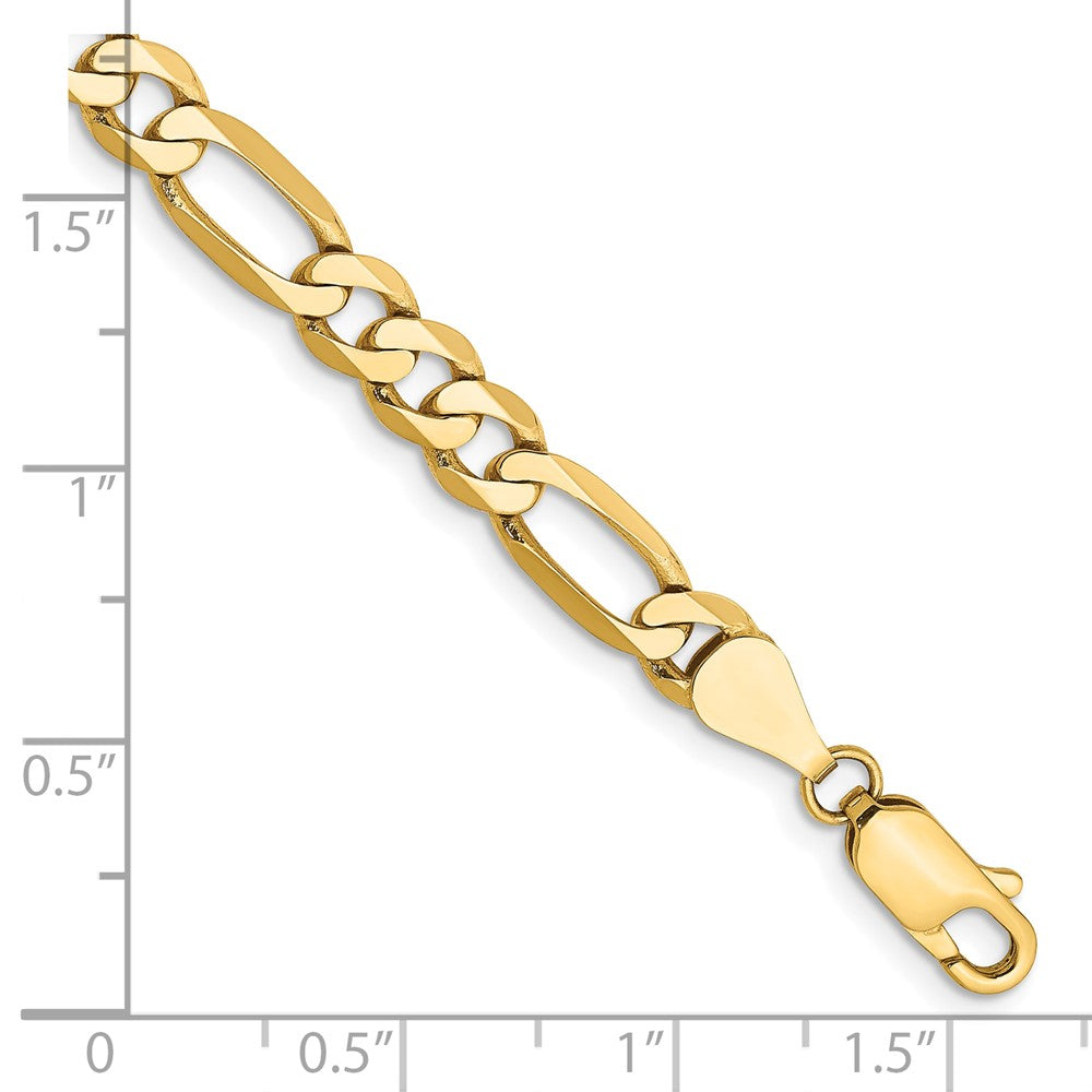 10K 5.25mm Flat Figaro Chain - Product Photo