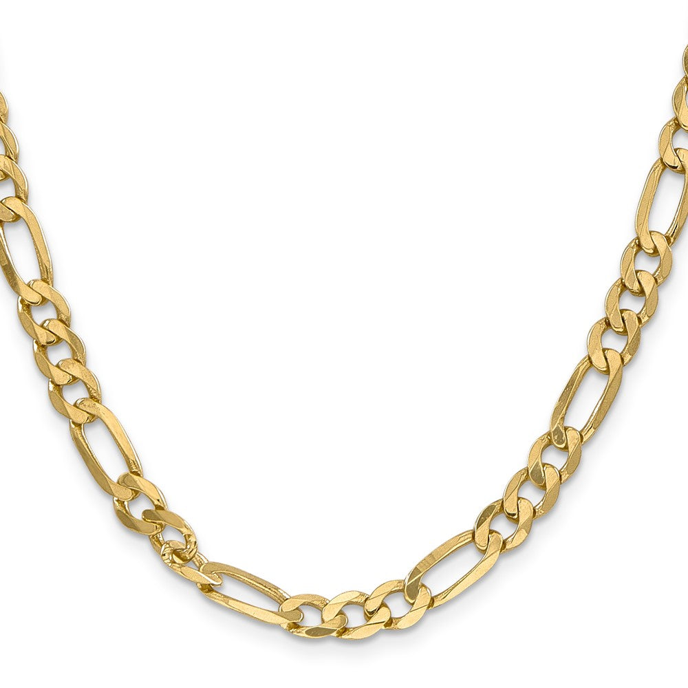 10K 6.25mm Flat Figaro Chain - Product Photo