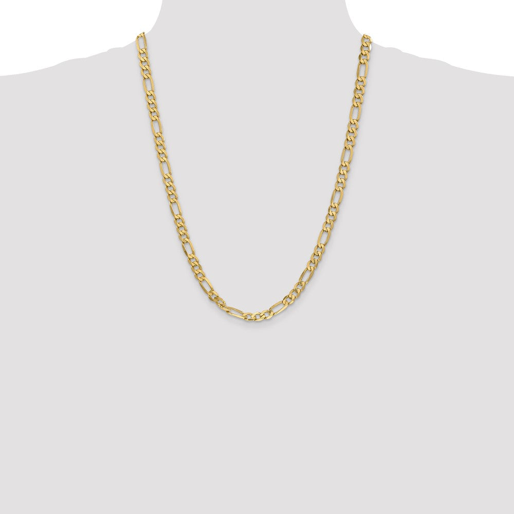 10K 6.25mm Flat Figaro Chain - Product Photo