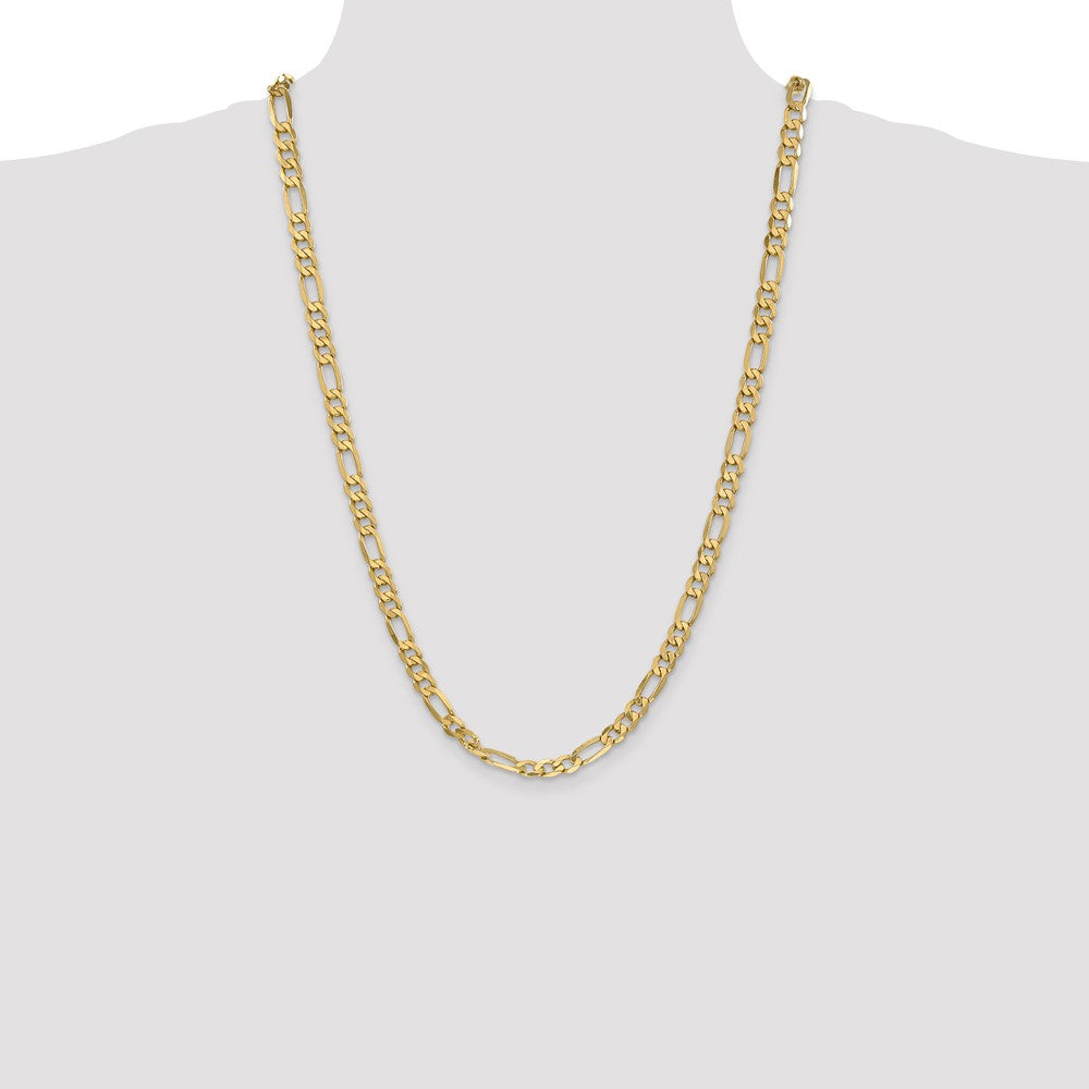 10K 6.25mm Flat Figaro Chain - Product Photo
