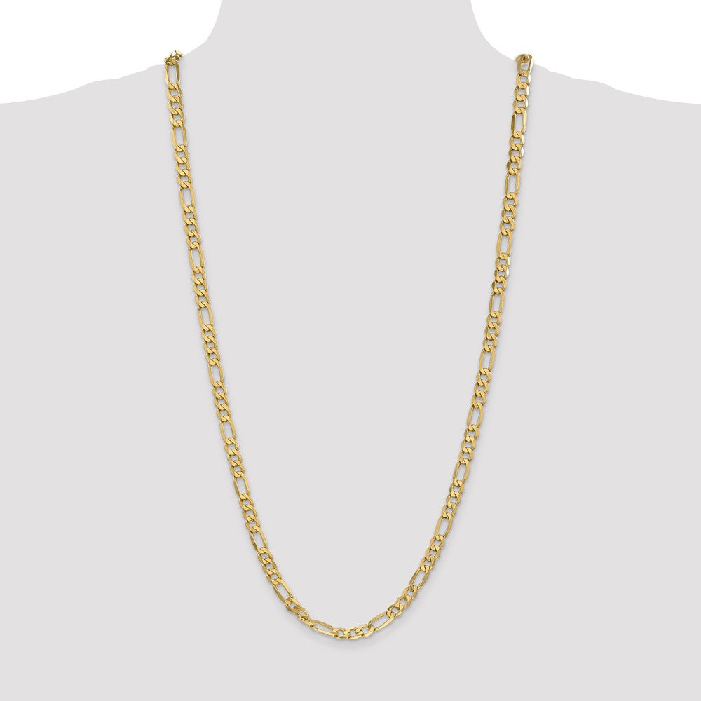 10K 6.25mm Flat Figaro Chain - Product Photo