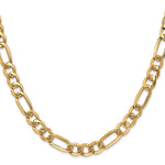 10K 7mm Flat Figaro Chain - Product Photo