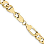 10K 7mm Flat Figaro Chain - Product Photo
