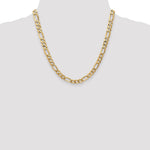 10K 7mm Flat Figaro Chain - Product Photo