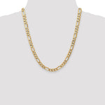 10K 7mm Flat Figaro Chain - Product Photo