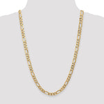 10K 7mm Flat Figaro Chain - Product Photo