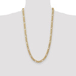 10K 7mm Flat Figaro Chain - Product Photo