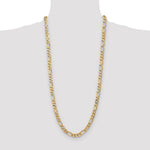 10K 7mm Flat Figaro Chain - Product Photo