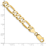10K 7mm Flat Figaro Chain - Product Photo