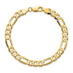 10K 7mm Flat Figaro Chain - Product Photo
