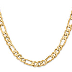 10K 7.5mm Flat Figaro Chain - Product Photo