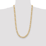 10K 7.5mm Flat Figaro Chain - Product Photo