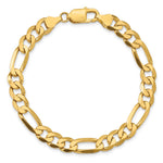 10K 7.5mm Flat Figaro Chain - Product Photo