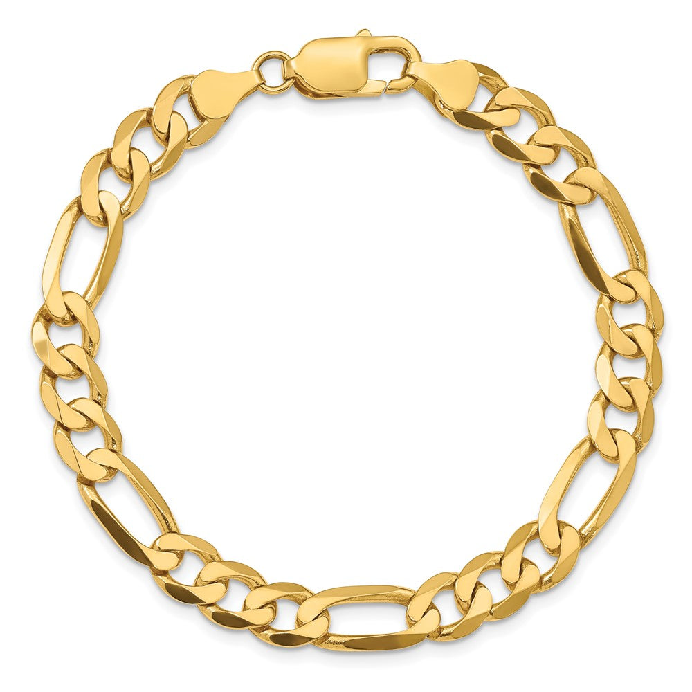 10K 7.5mm Flat Figaro Chain - Product Photo