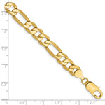 10K 7.5mm Flat Figaro Chain - Product Photo
