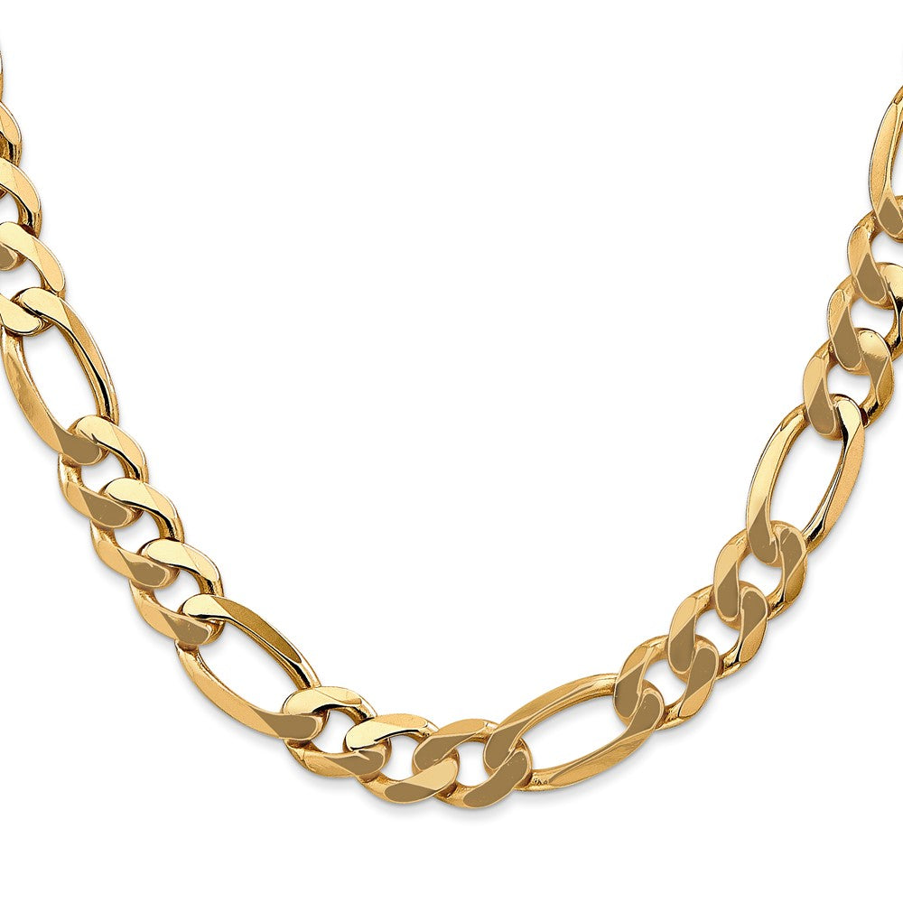 10K 8.75mm Flat Figaro Chain - Product Photo