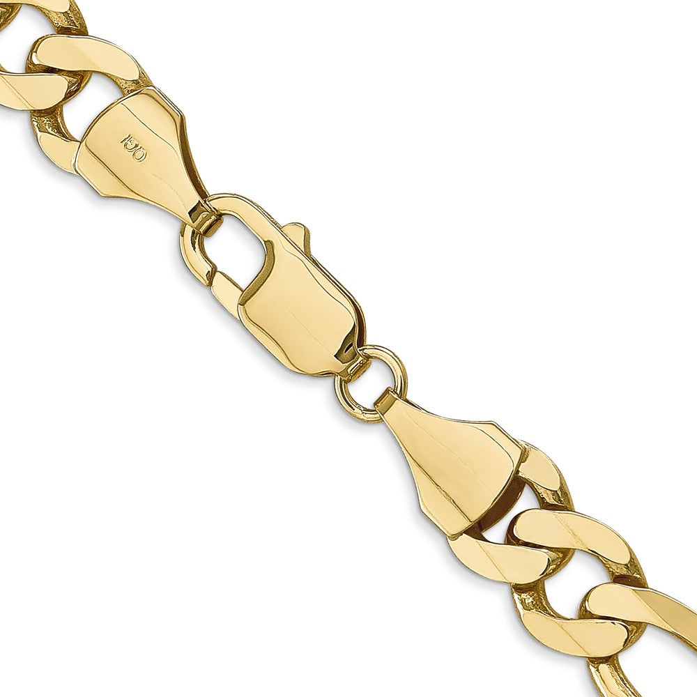 10K 8.75mm Flat Figaro Chain - Product Photo
