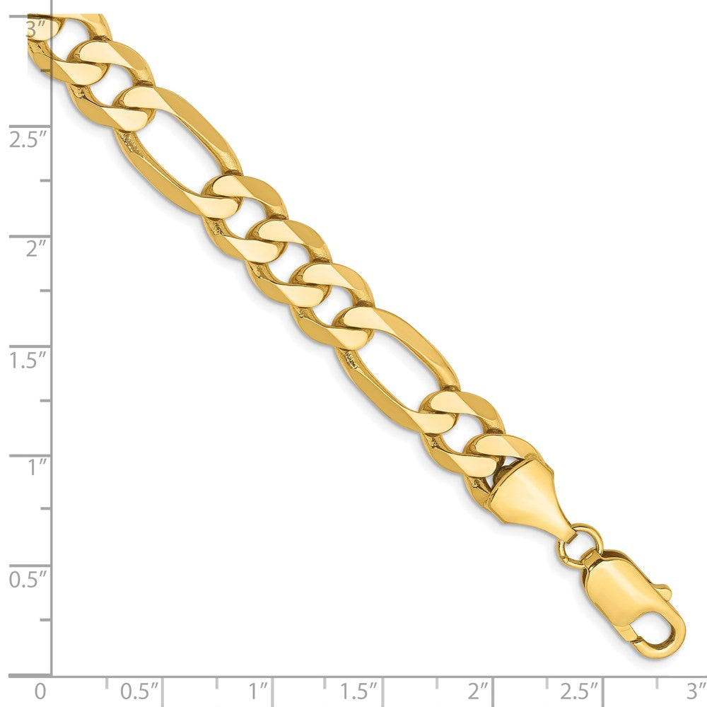 10K 8.75mm Flat Figaro Chain - Product Photo