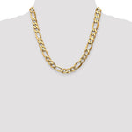 10K 10mm Flat Figaro Chain - Product Photo