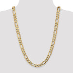 10K 10mm Flat Figaro Chain - Product Photo