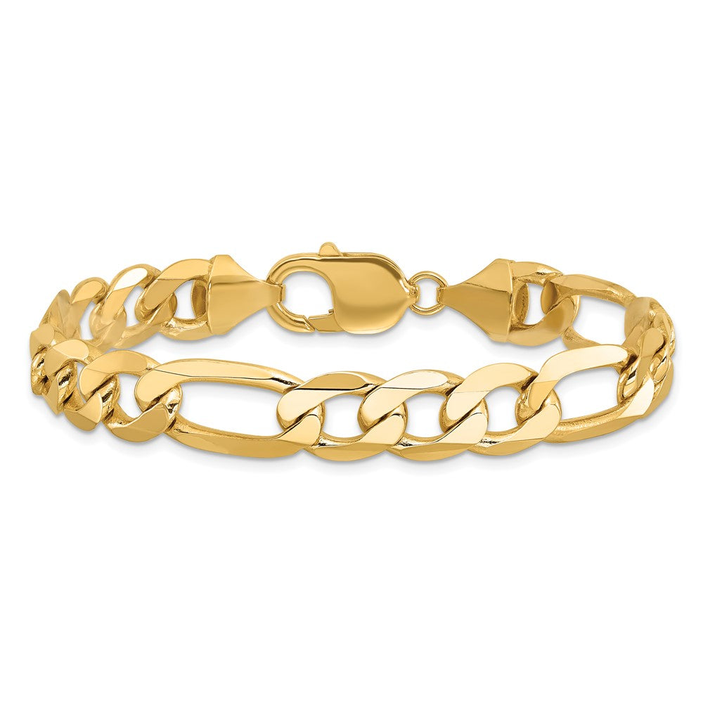10K 10mm Flat Figaro Chain - Product Photo