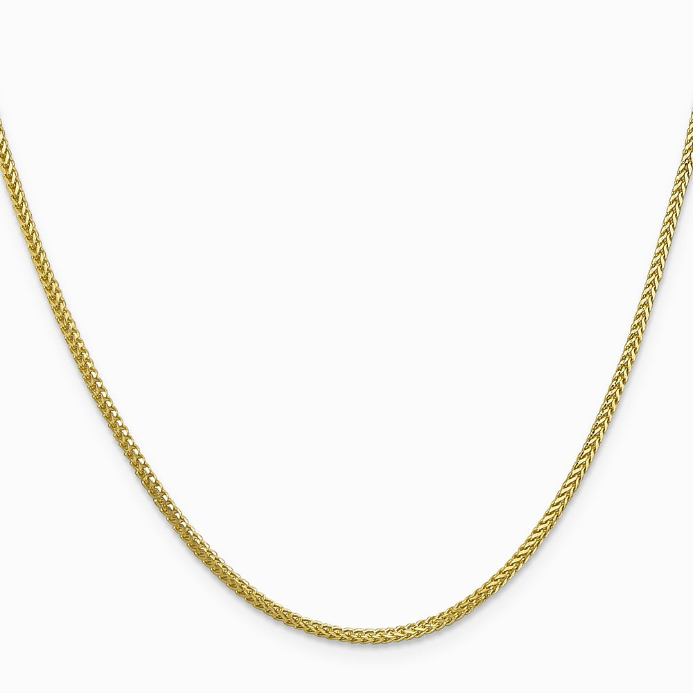 10K Yellow Gold 1.3mm Franco Chain Necklace 16"-30" - Product Photo