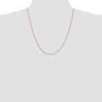 10K Yellow Gold 1.5mm Diamond-cut Rope Chain Necklace 16"-30" - Product Photo