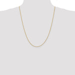 10K Yellow Gold 1.5mm Diamond-cut Rope Chain Necklace 16"-30" - Product Photo