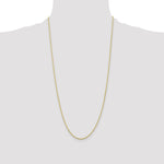 10K Yellow Gold 1.5mm Diamond-cut Rope Chain Necklace 16"-30" - Product Photo