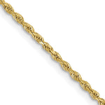 10K Yellow Gold 1.5mm Diamond-cut Rope Chain Necklace 16"-30" - Product Photo