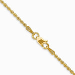 10K Yellow Gold 1.5mm Solid Rope Chain Necklace 16"-30" - Product Photo