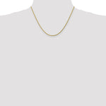 10K Yellow Gold 1.75mm Diamond-cut Rope Chain Necklace 16"-30" - Product Photo