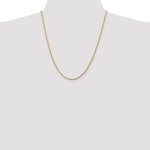 10K Yellow Gold 1.75mm Diamond-cut Rope Chain Necklace 16"-30" - Product Photo