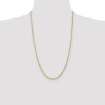 10K Yellow Gold 1.75mm Diamond-cut Rope Chain Necklace 16"-30" - Product Photo