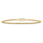 10K Yellow Gold 1.75mm Diamond-cut Rope Chain Anklet Bracelet 7"-10" - Product Photo