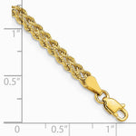 10K Yellow Gold 3.75 mm Double Strand Rope Bracelet - Product Photo