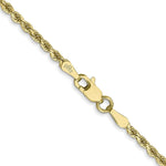 10K Yellow Gold 2mm Diamond-cut Rope Chain Necklace 16"-28" - Product Photo