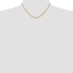 10K Yellow Gold 2mm Diamond-cut Rope Chain Necklace 16"-28" - Product Photo