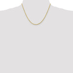10K Yellow Gold 2mm Diamond-cut Rope Chain Necklace 16"-28" - Product Photo