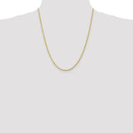 10K Yellow Gold 2mm Diamond-cut Rope Chain Necklace 16"-28" - Product Photo