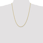 10K Yellow Gold 2mm Diamond-cut Rope Chain Necklace 16"-28" - Product Photo