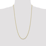 10K Yellow Gold 2mm Diamond-cut Rope Chain Necklace 16"-28" - Product Photo