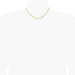 10K Yellow Gold 2mm Lightweight D/C Rope w/ Lobster Clasp Chain Necklace 16"-24" - Product Photo