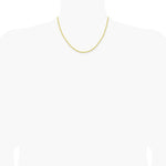 10K Yellow Gold 2mm Lightweight D/C Rope w/ Lobster Clasp Chain Necklace 16"-24" - Product Photo