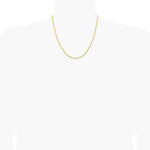 10K Yellow Gold 2mm Lightweight D/C Rope w/ Lobster Clasp Chain Necklace 16"-24" - Product Photo